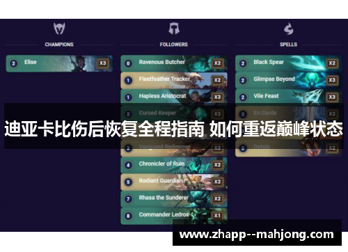 迪亚卡比伤后恢复全程指南 如何重返巅峰状态 迪亚卡比伤后恢复全程指南 如何重返巅峰状态